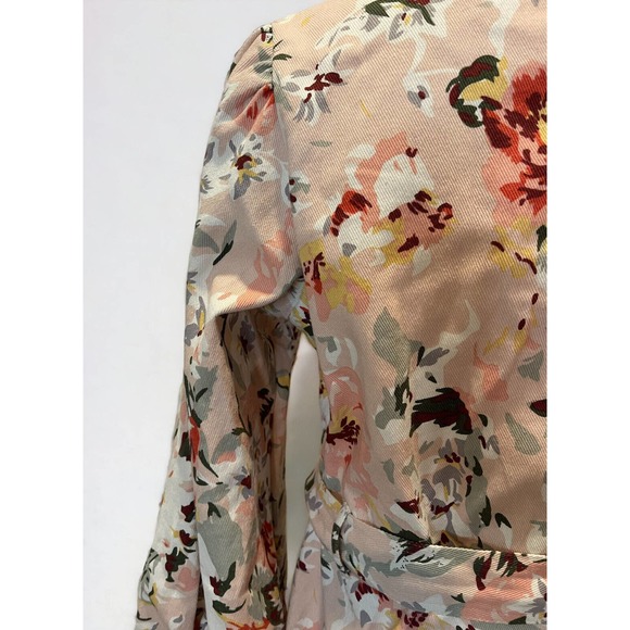 Anthropologie Mare Mare Shirt Dress Pink Floral Womens S Jacket Belt Cottagecore - Picture 3 of 14